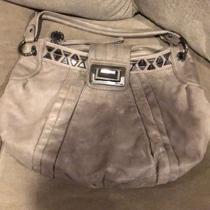 Grey Leather Marciano Bag